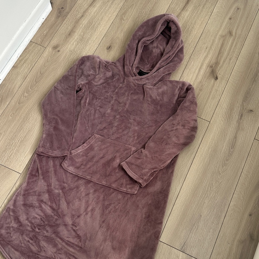 32 Degrees Mauve Hooded Fleece Dress